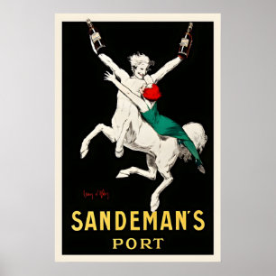 Poster L'affiche vintage de nourriture et boisson de Port