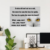 Poster L'affiche WISE OLD OWL (Bureau à domicile)
