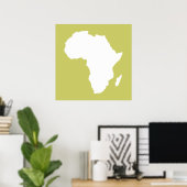 Poster L'Afrique audacieuse kaki (Bureau à domicile)
