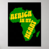 Poster L'Afrique Dans Mon Coeur Design Cool (Devant)