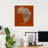 Poster L'Afrique dans mon esprit (Bureau à domicile)