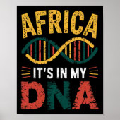 Poster L'Afrique Est Dans Mon Adn Patrimoine Africain Fiè (Devant)