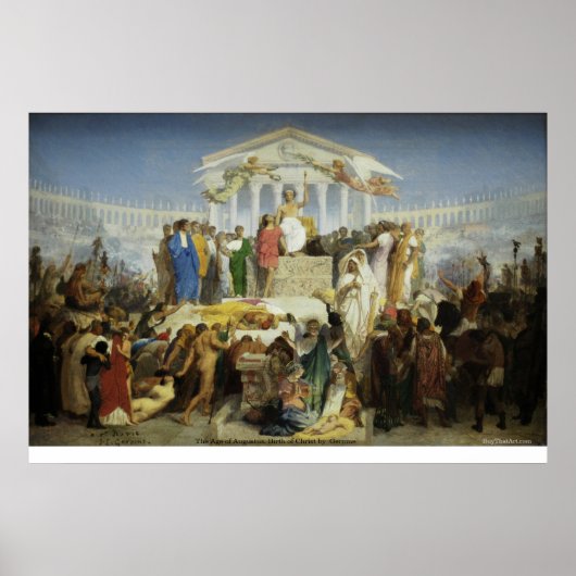 Poster L'Âge d'Auguste, Naissance du Christ par Gerome (Devant)