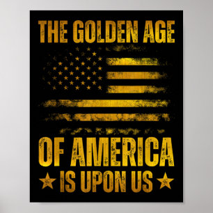 Poster L'Âge D'Or De L'Amérique Est Drôle Pour Nous Trump