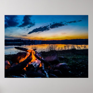 Poster Lagerfeuerstimmung