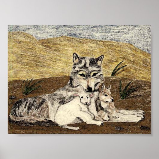 Poster L'Agneau Va Allonger Avec Le Loup (Devant)