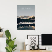 Poster Lago Di Carezza, Italie Illustration de voyage (Bureau à domicile)