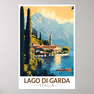 Poster Lago di Garda Italie Voyage Art Vintage