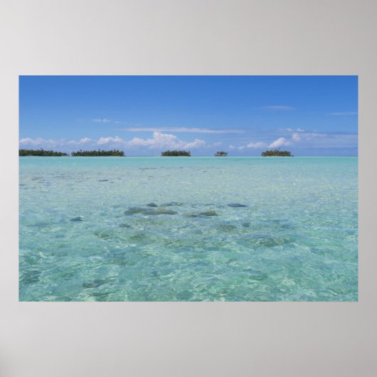 Poster Lagon bleu de Rangiroa (Devant)