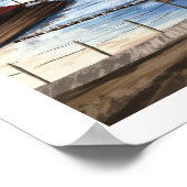 Poster Lagon de Playa del Rey. Aquarelle par rue Jenn (Coin)