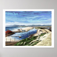 Lagon de Playa del Rey. Aquarelle par rue Jenn