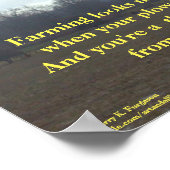 POSTER L'AGRICULTURE EST UN AFFICHAGE TRÈS FACILE À L'EIS (Coin)