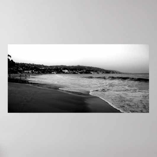 Poster Laguna Beach B&W (Devant)