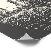 POSTER LAGUNA BEACH ORANGE CALIFORNIE VINTAGE (Coin)