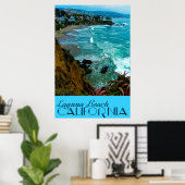 Poster Laguna Beach Vintage voyage californien (Bureau à domicile)