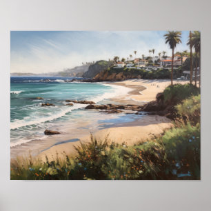 Poster Laguna Beach Watercolor Art Imprimer l'affiche