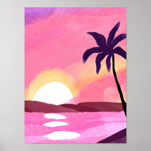 Poster Lagune rose