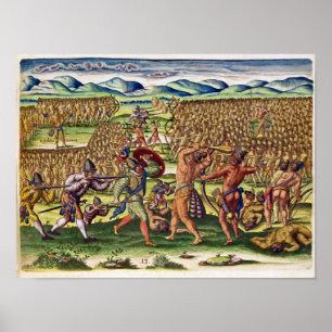 Poster L'aide française les Indiens dans la bataille