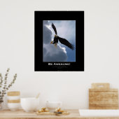 Poster L'aigle à tête volante BE AWESOME Motivational Pos (Cuisine)