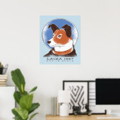 Poster Laika Soviet Space Dog 1957 (Bureau à domicile)