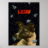 Poster Laika — Sovietwave, Gagarine, art spatial (Devant)