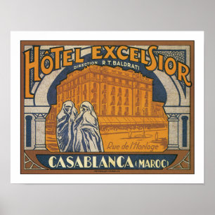 Poster Laine de bois Casablanca d'hôtel