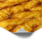 Poster Laine tricotée jaune, texture haute résolution. (Coin)