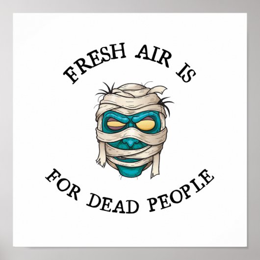 Poster L'air frais est pour les morts (Devant)