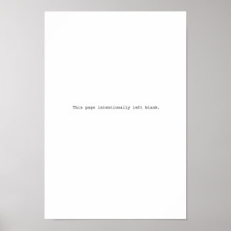 Poster Laissé intentionnellement vide