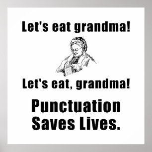 Poster Laisse manger la grand-maman