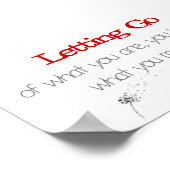 Poster Laisser aller ce que vous êtes Lao Tzu Citation (Coin)