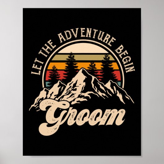 Poster Laisser Aventure Commencer Groom Couples Matching (Devant)