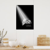 Poster Laisser La Lumière Éclater De L'obscurité Noir Et (Cuisine)