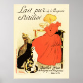 Poster LAISSER LA POUCE STÉRILISER LE Lait Frais Et Vinta (Devant)