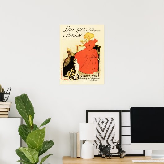 Poster LAISSER LA POUCE STÉRILISER LE Lait Frais Et Vinta (Bureau à domicile)