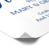 Poster Laisser l'amour brillant Mariage signe Marine Blue (Coin)