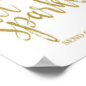 Poster Laisser l'amour scintillant Parties scintillant or (Coin)