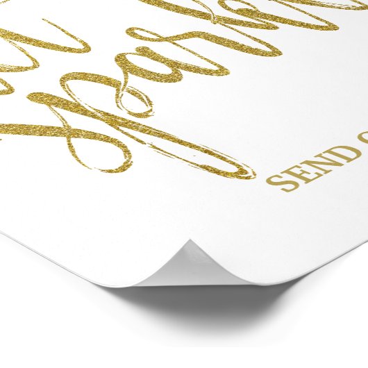 Poster Laisser l'amour scintillant Parties scintillant or (Coin)