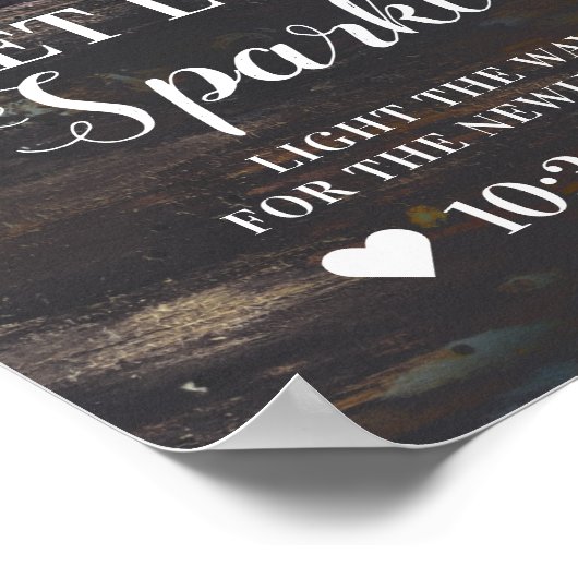 Poster Laisser l'amour scintiller Mariage campagnard rust (Coin)