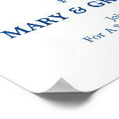 Poster Laisser l'amour scintiller Mariage signe bleu mari (Coin)