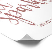 Poster Laisser l'amour scintiller Rose or Parties scintil (Coin)