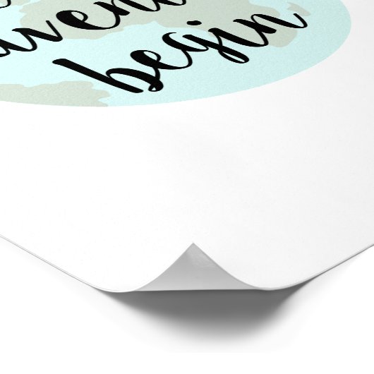 Poster Laisser l'aventure commencer Citer l'art Imprimer (Coin)