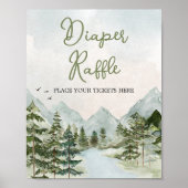 Poster Laisser l'aventure commencer Woodland Diaper Raffl (Devant)