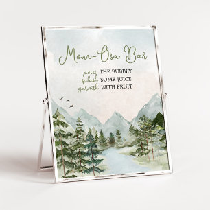 Poster Laisser l'aventure commencer Woodland Mom Osa Bar