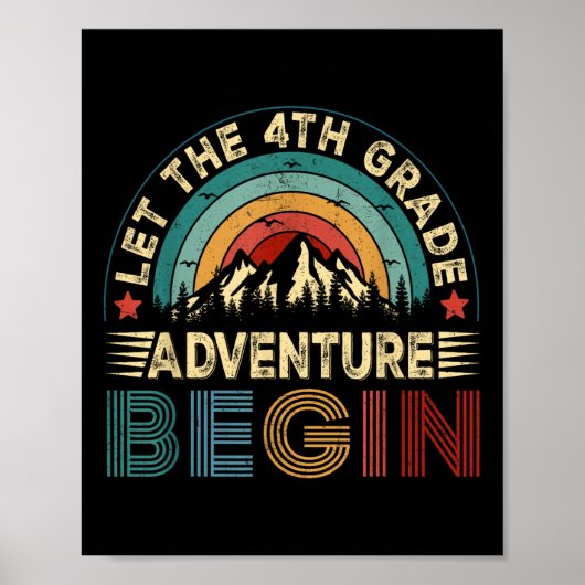 Poster Laisser l'aventure de 4e année commencer le thé de (Devant)