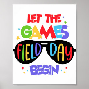 Poster Laisser Le Jour Du Terrain Des Jeux Commencer Le D