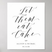 Poster Laisser-Les Manger Cake Script Réception Panneau (Devant)