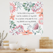 Poster Laisser les mots de ma bouche - Ps 19:14 (Cuisine)