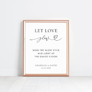 Poster Laisser Love Llow Stick Heart Dance Floor Mariage