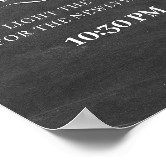 Poster Laisser Love Sparkle Chalkboard Mariage Signer (Coin)